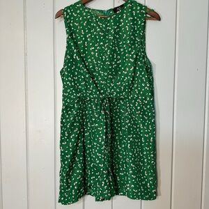 AX‎ Paris Floral Green Patterned Knot Front Romper UK size 18 US size Med/Large